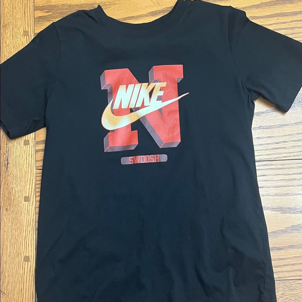 Nike Kids Black and Red Graphic Tee
